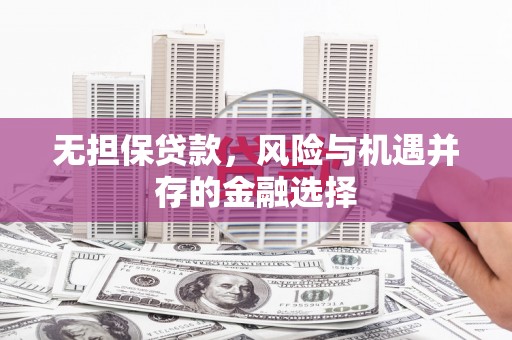 镜铁无担保贷款，风险与机遇并存的金融选择