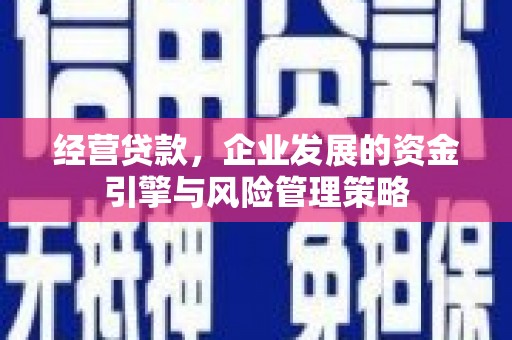 镜铁经营贷款，企业发展的资金引擎与风险管理策略