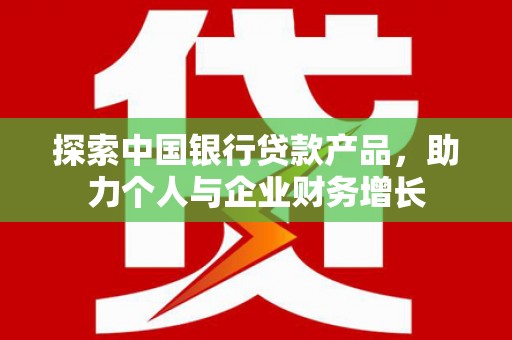 镜铁探索中国银行贷款产品，助力个人与企业财务增长