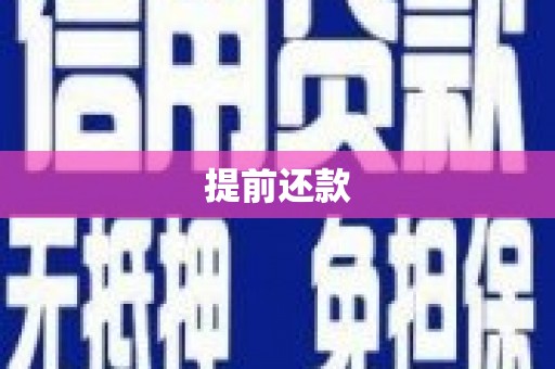 镜铁提前还款