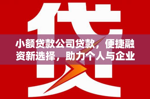 镜铁小额贷款公司贷款，便捷融资新选择，助力个人与企业成长