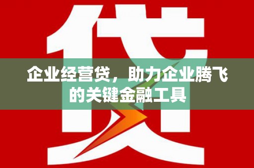 镜铁企业经营贷，助力企业腾飞的关键金融工具