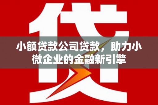 镜铁小额贷款公司贷款，助力小微企业的金融新引擎