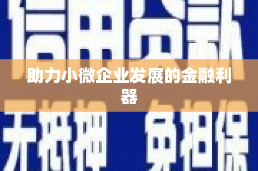 镜铁助力小微企业发展的金融利器