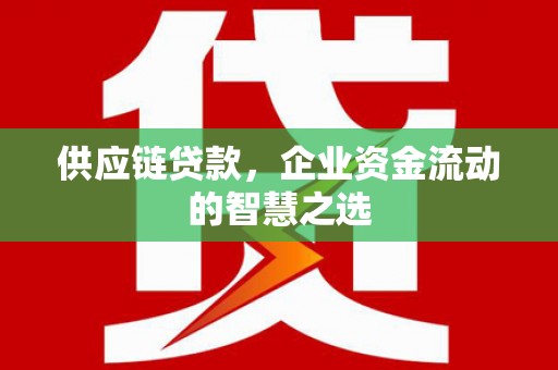 镜铁供应链贷款，企业资金流动的智慧之选