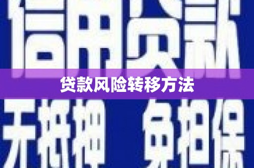 镜铁贷款风险转移方法