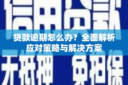 镜铁贷款逾期怎么办？全面解析应对策略与解决方案