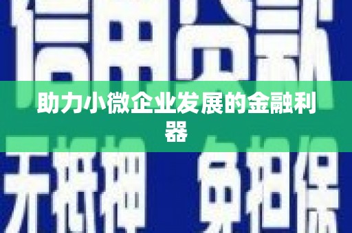 镜铁助力小微企业发展的金融利器