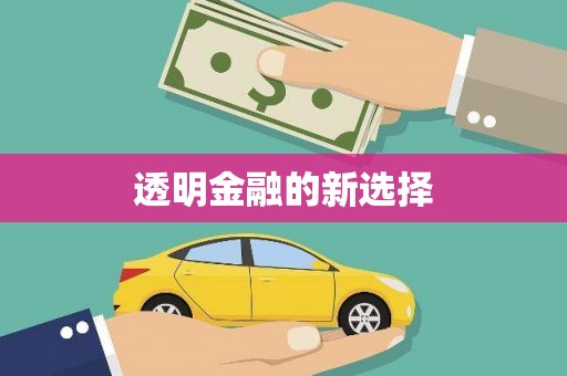 镜铁透明金融的新选择